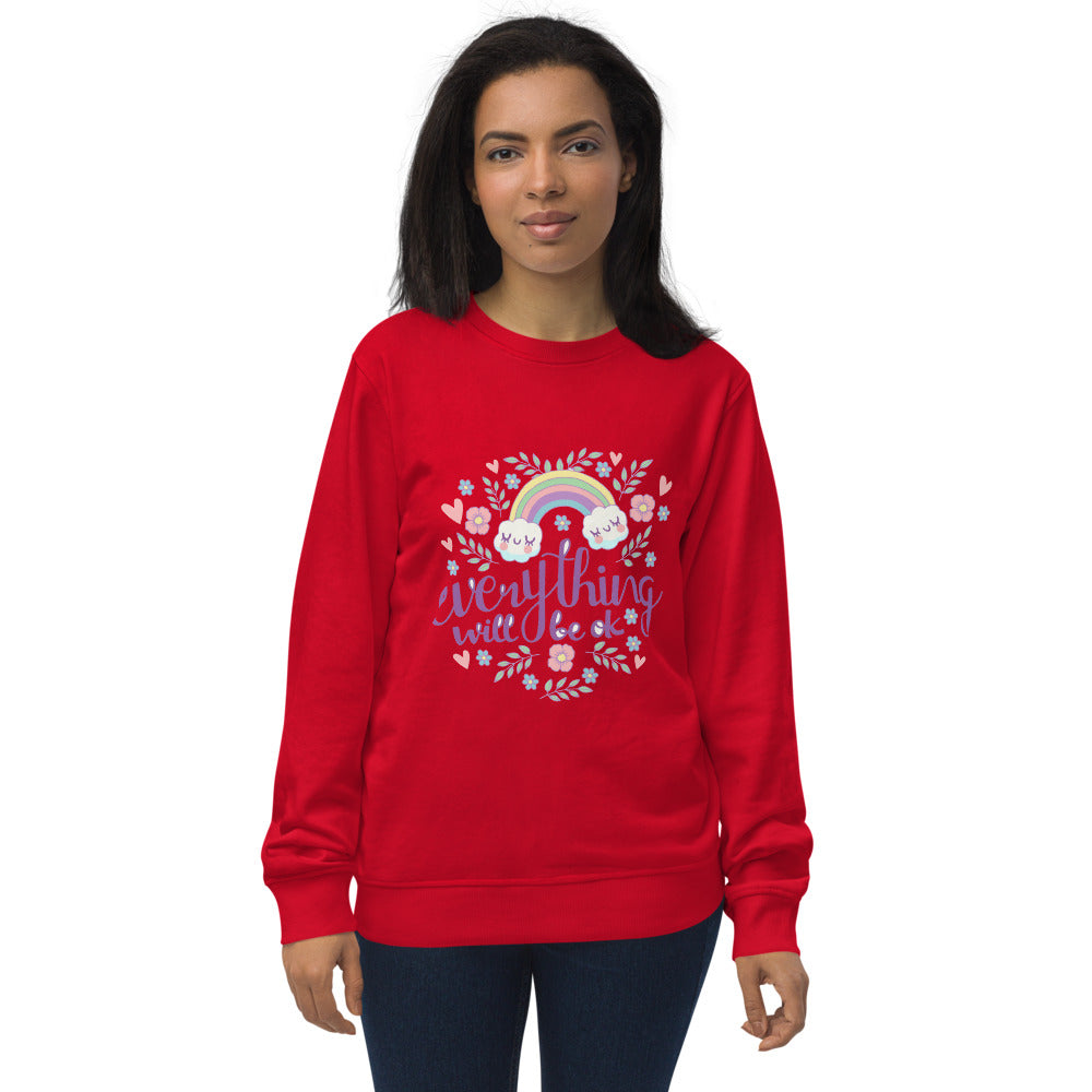 Rainbow - Everything will be ok | Unisex Organic Sweatshirt | SOL'S 03574