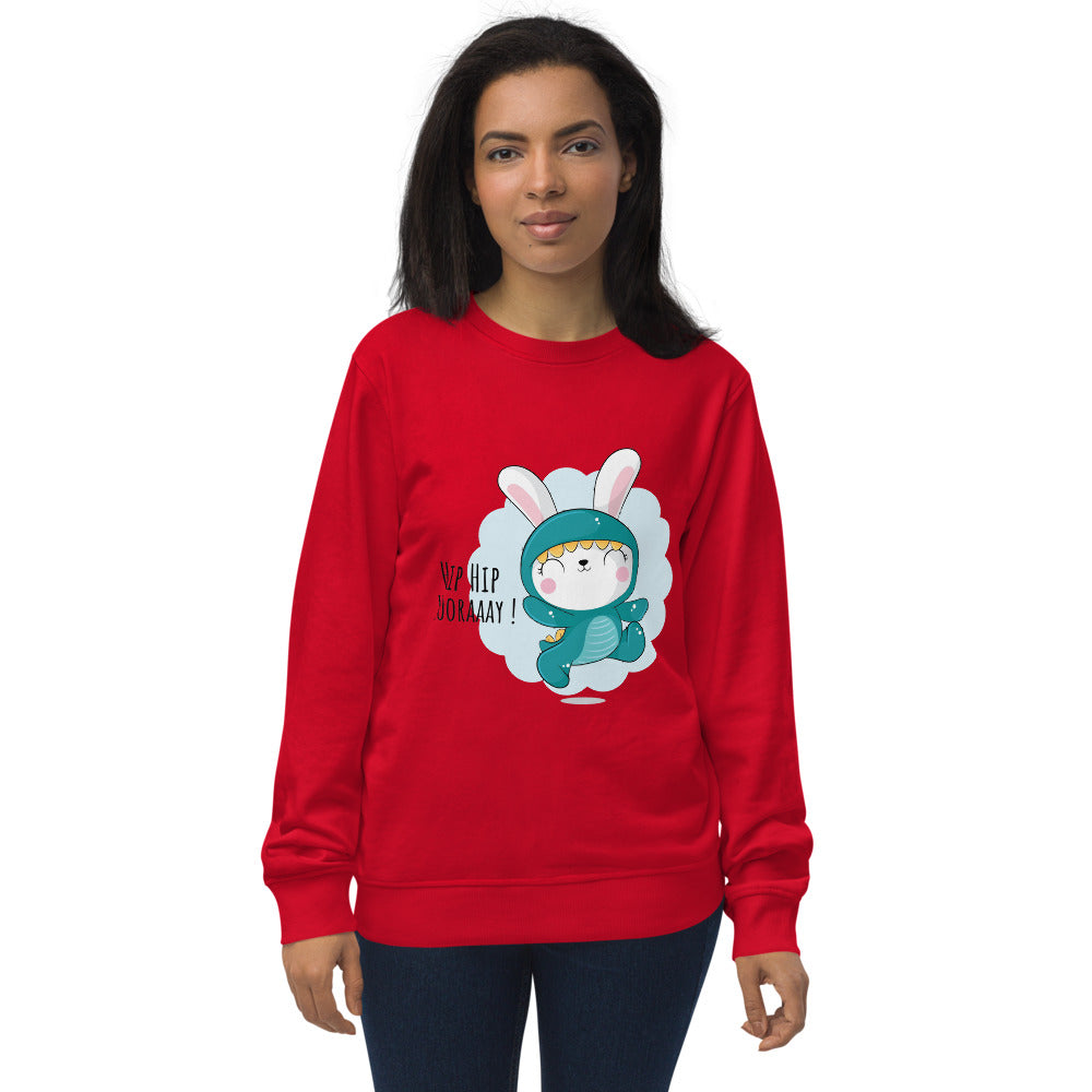 Green rabbit - HIP HIP HOORAAAY | Unisex Organic Sweatshirt | SOL'S 03574