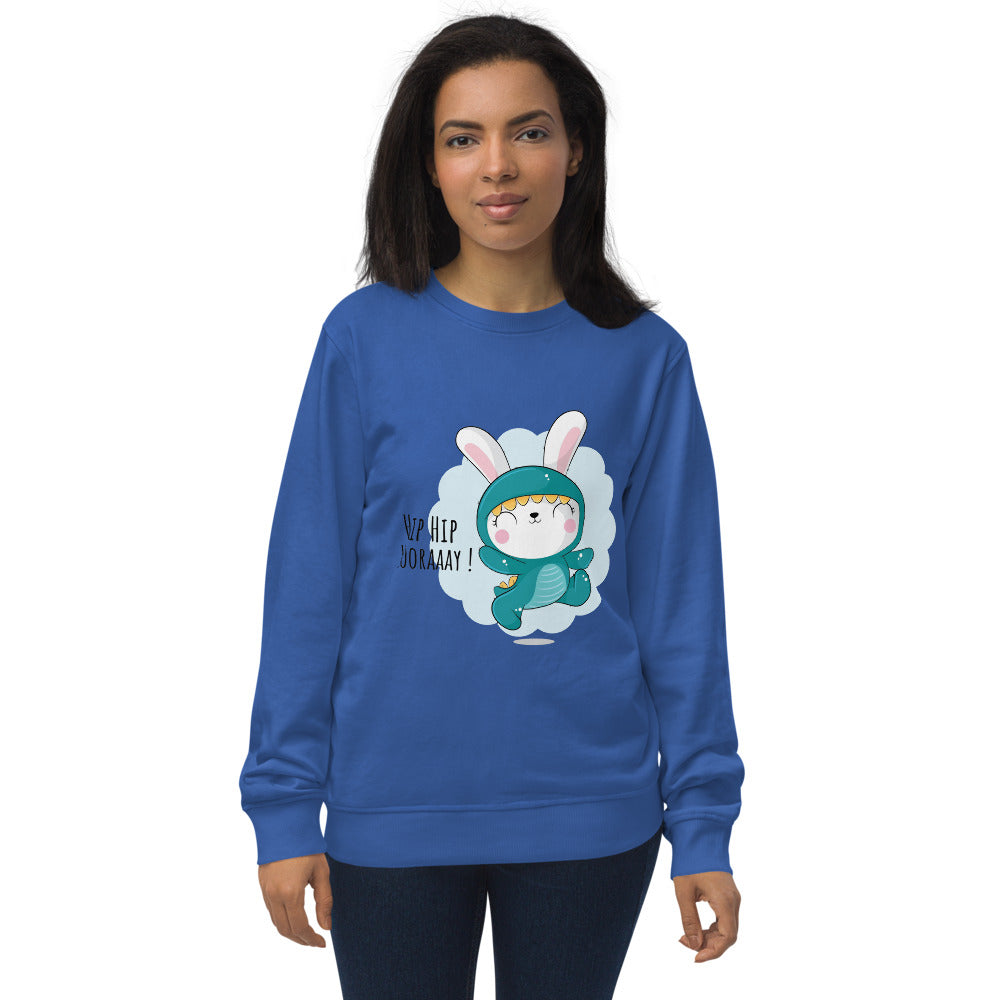 Green rabbit - HIP HIP HOORAAAY | Unisex Organic Sweatshirt | SOL'S 03574