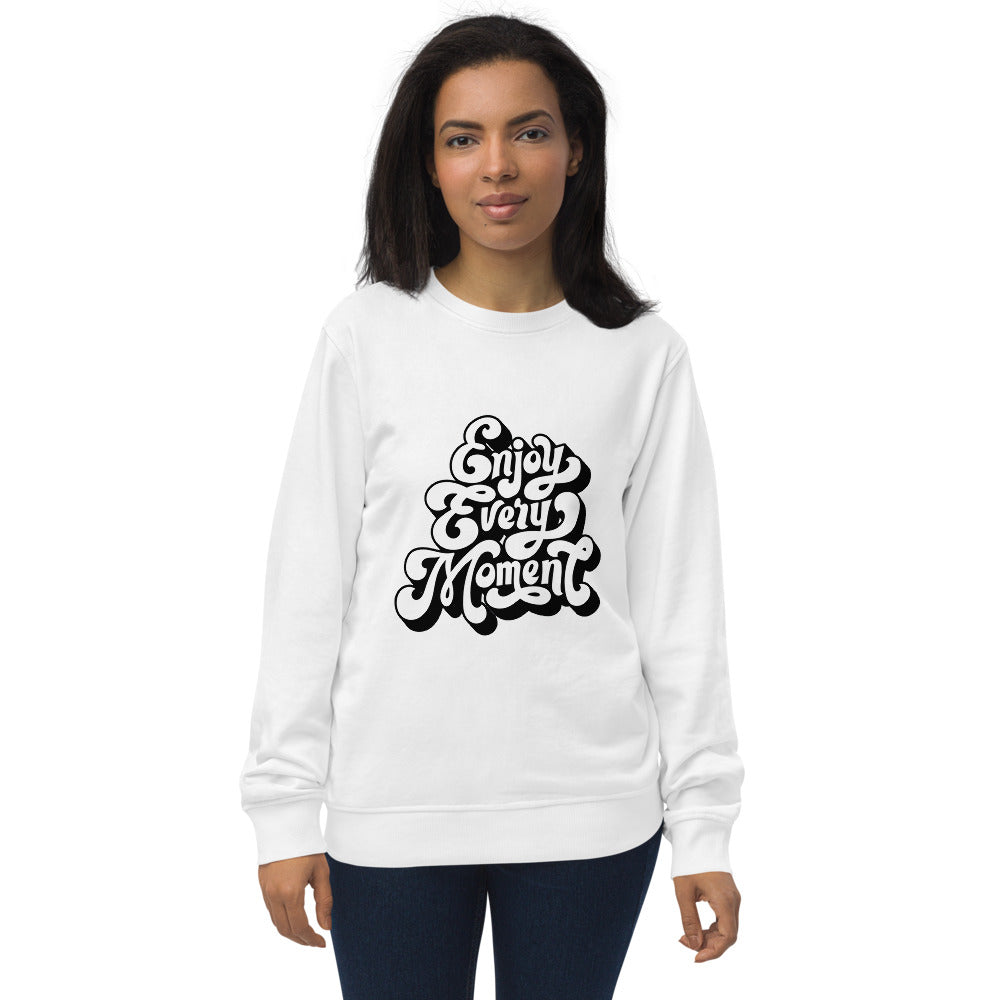 Enjoy every moments white | Unisex Organic Sweatshirt | SOL'S 03574