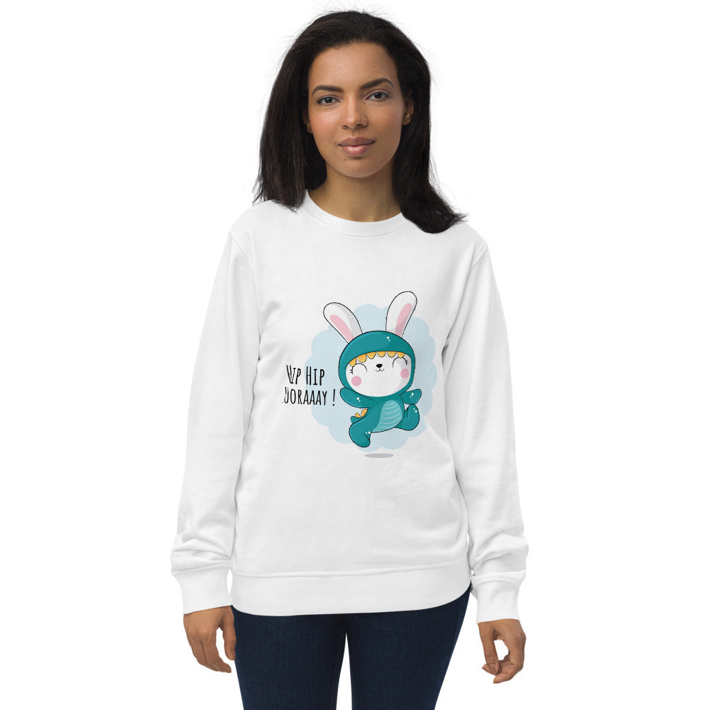 Green rabbit - HIP HIP HOORAAAY | Unisex Organic Sweatshirt | SOL'S 03574