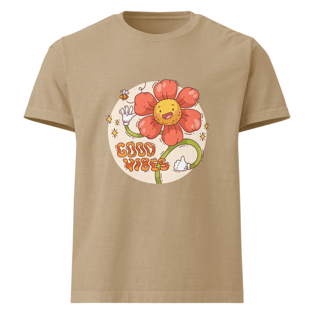 Good vides | Unisex Oversized Garment-Dyed T-Shirt | Bella + Canvas 4810