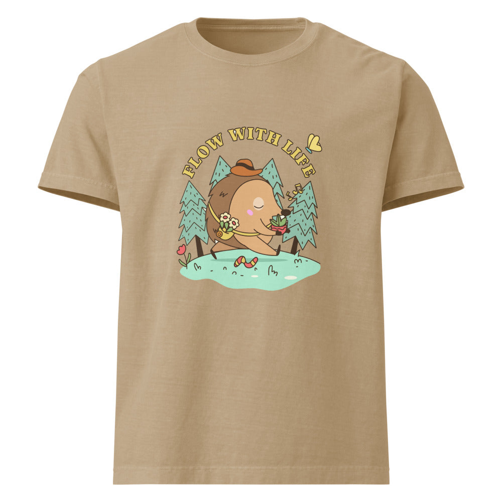 Flow with life | Unisex Oversized Garment-Dyed T-Shirt | Bella + Canvas 4810