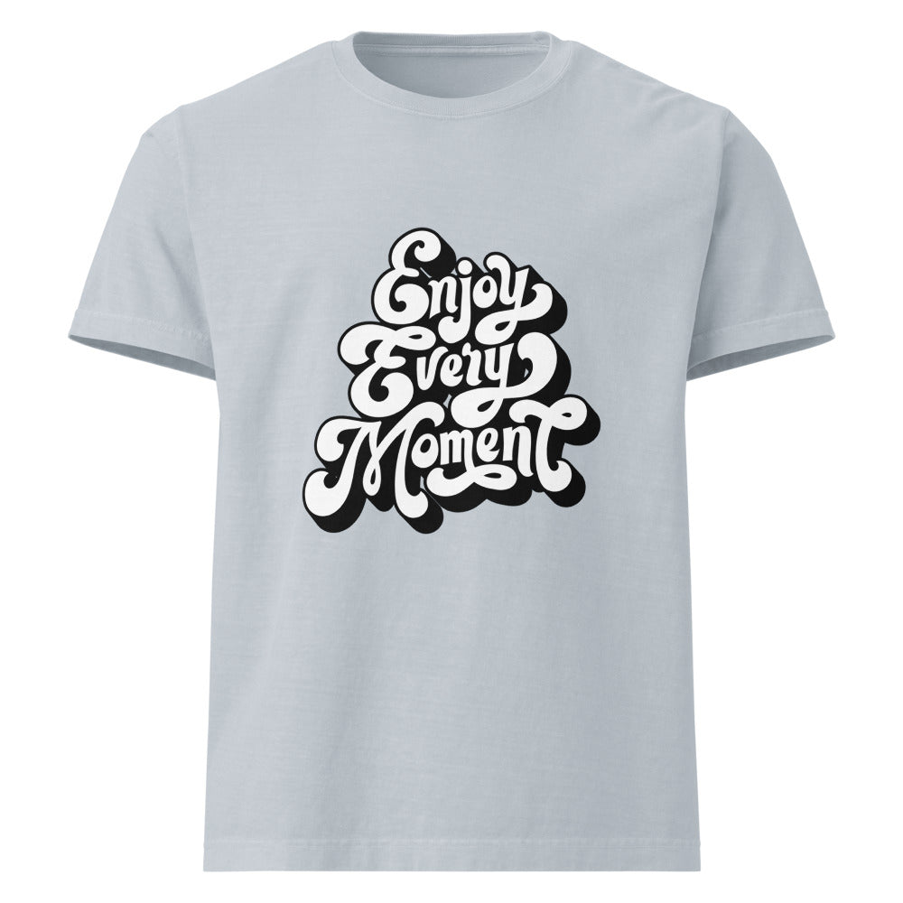 Enjoy every moments white | Unisex Oversized Garment-Dyed T-Shirt | Bella + Canvas 4810