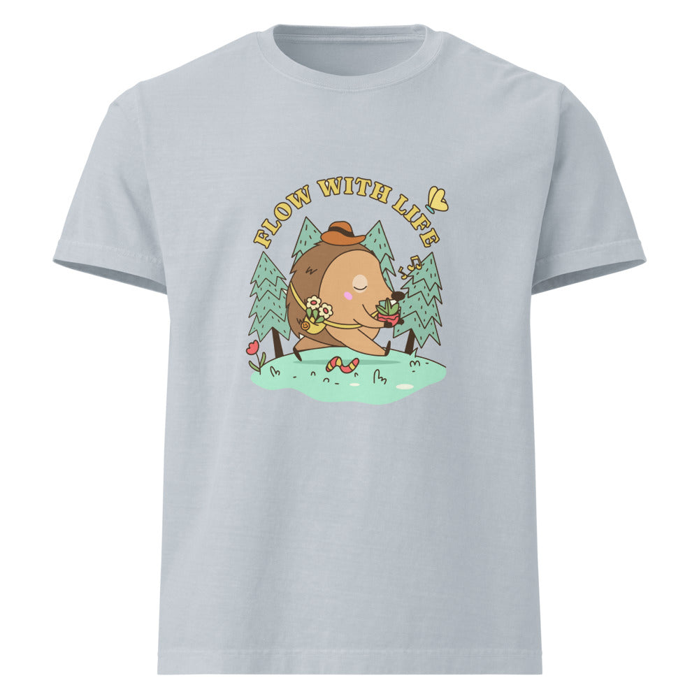 Flow with life | Unisex Oversized Garment-Dyed T-Shirt | Bella + Canvas 4810
