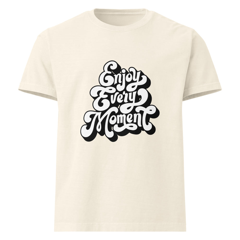 Enjoy every moments white | Unisex Oversized Garment-Dyed T-Shirt | Bella + Canvas 4810