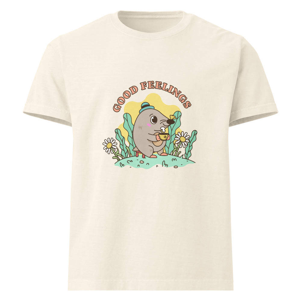 Good feelings | Unisex Oversized Garment-Dyed T-Shirt | Bella + Canvas 4810