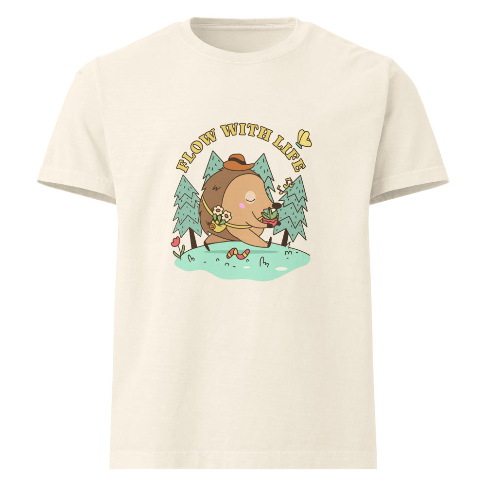 Flow with life | Unisex Oversized Garment-Dyed T-Shirt | Bella + Canvas 4810
