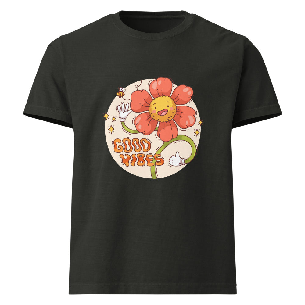 Good vides | Unisex Oversized Garment-Dyed T-Shirt | Bella + Canvas 4810