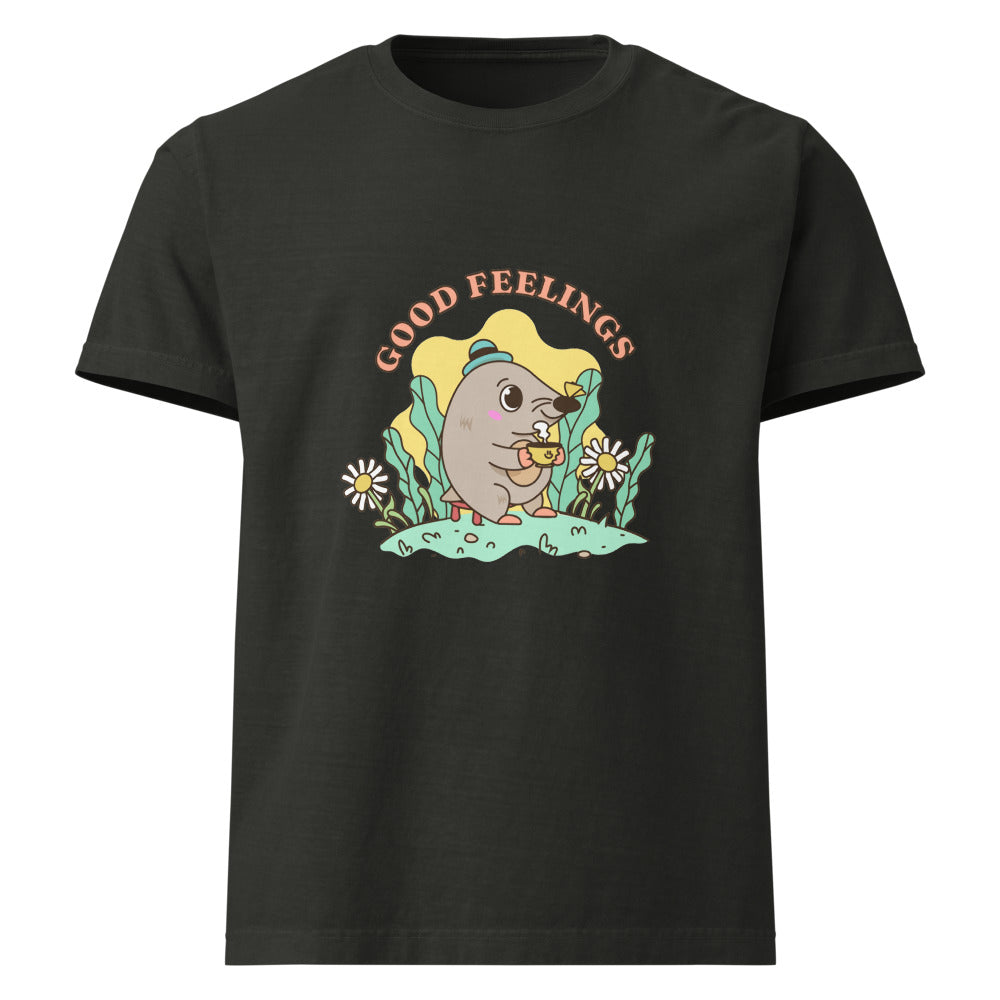 Good feelings | Unisex Oversized Garment-Dyed T-Shirt | Bella + Canvas 4810