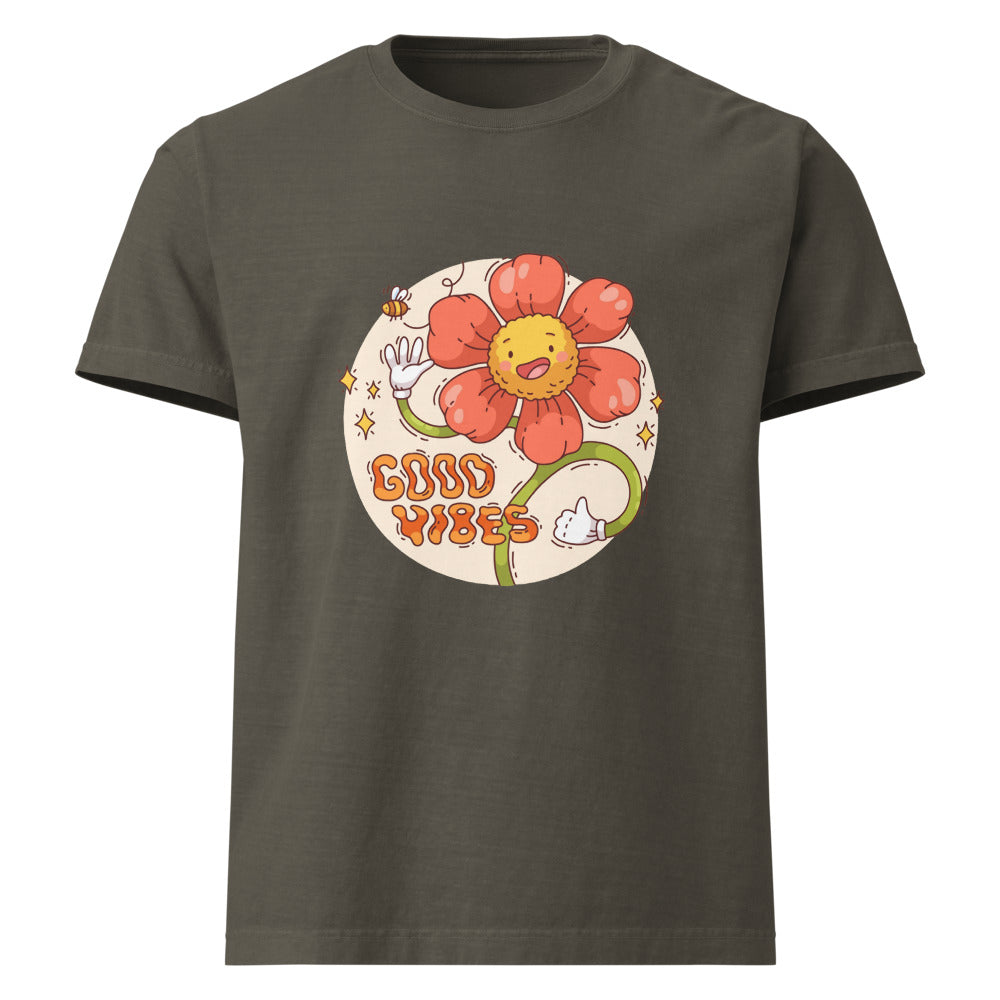 Good vides | Unisex Oversized Garment-Dyed T-Shirt | Bella + Canvas 4810
