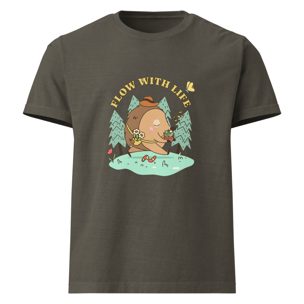 Flow with life | Unisex Oversized Garment-Dyed T-Shirt | Bella + Canvas 4810