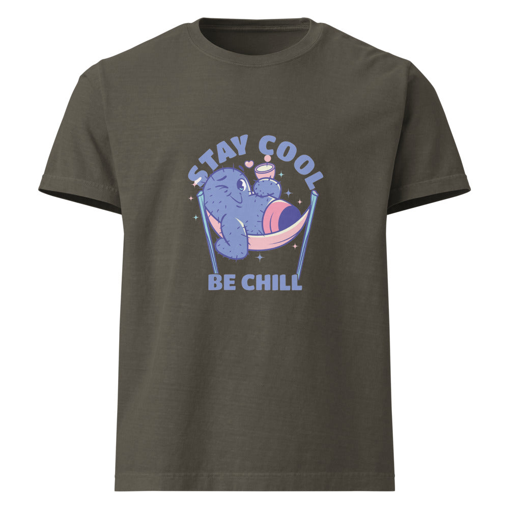 Stay cool be chill | Unisex Oversized Garment-Dyed T-Shirt | Bella + Canvas 4810