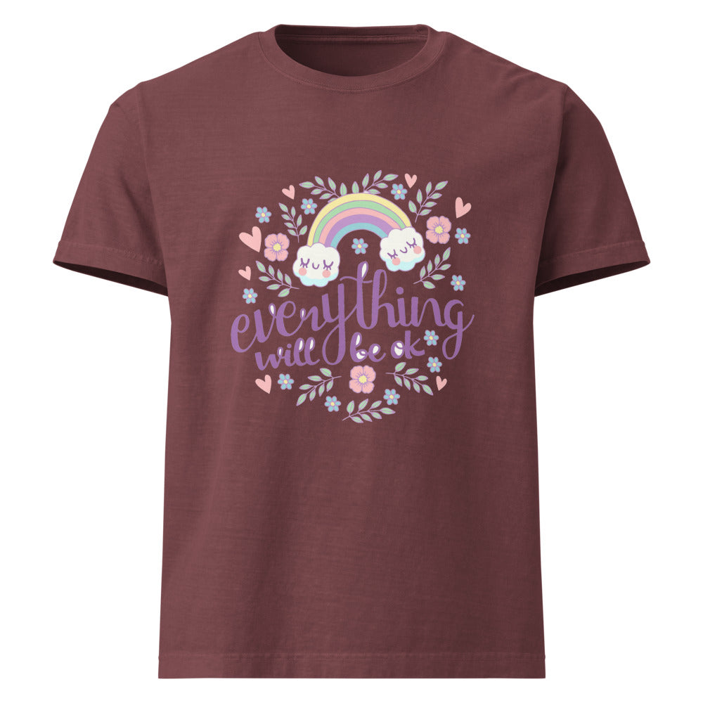 Rainbow - Everything will be ok | Unisex Oversized Garment-Dyed T-Shirt | Bella + Canvas 4810