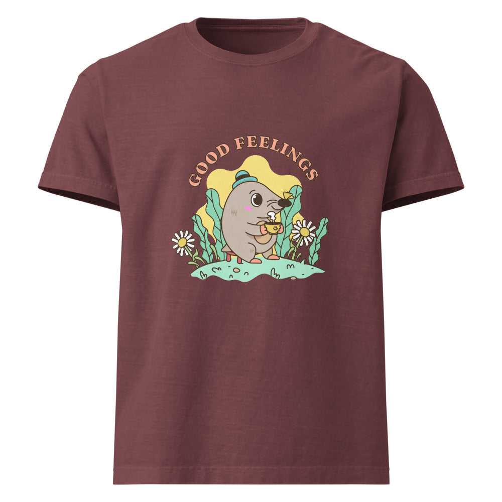 Good feelings | Unisex Oversized Garment-Dyed T-Shirt | Bella + Canvas 4810