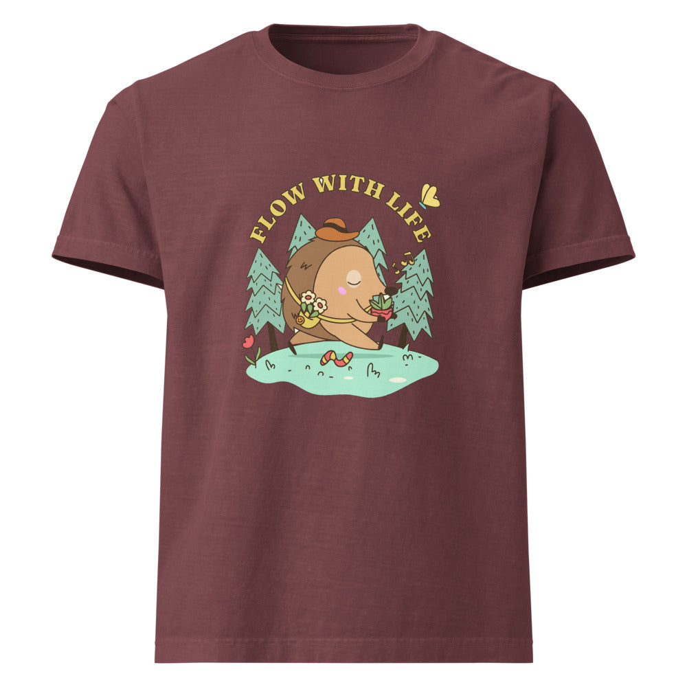 Flow with life | Unisex Oversized Garment-Dyed T-Shirt | Bella + Canvas 4810