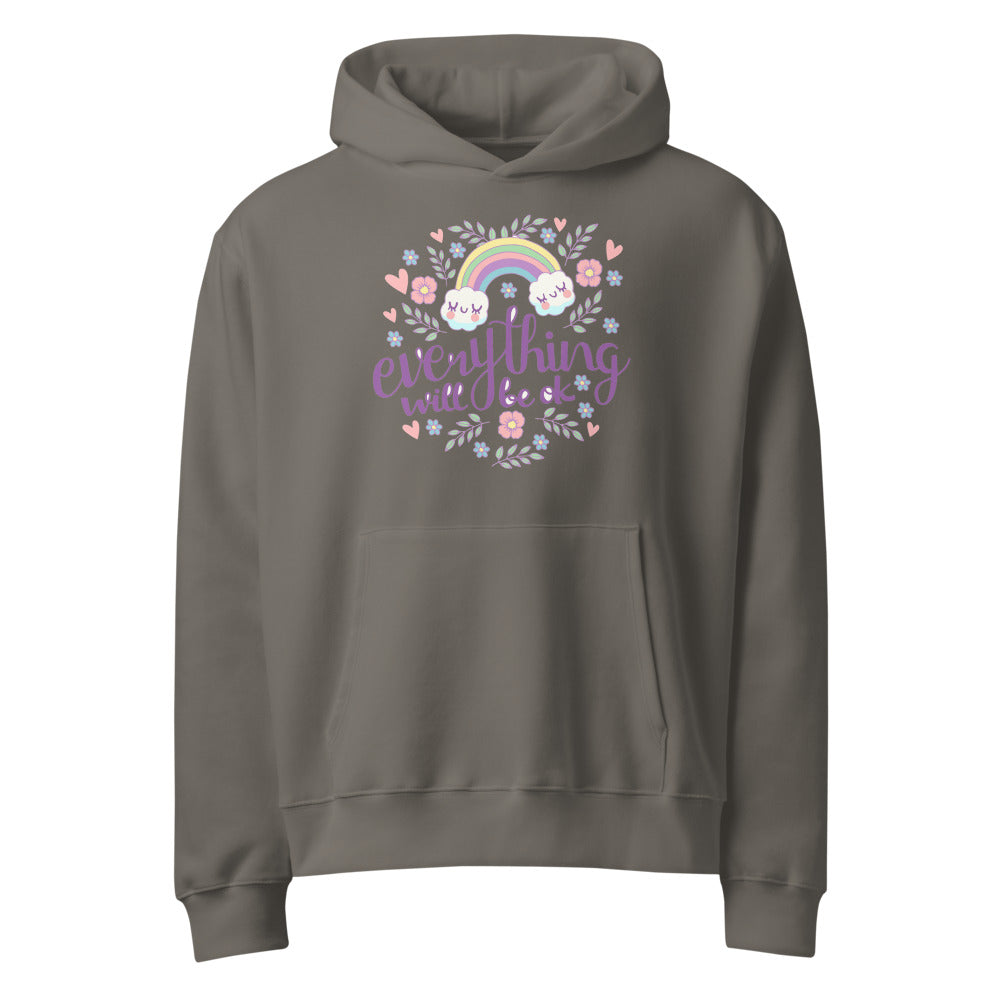 Rainbow - Everything will be ok | Unisex Oversized Heavyweight Hoodie | Bella + Canvas 4719