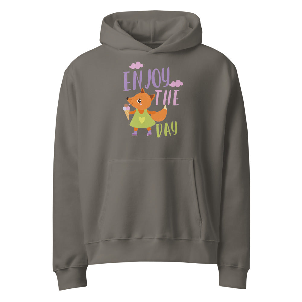 Orange fox - Ẹnoy the day | Unisex Oversized Heavyweight Hoodie | Bella + Canvas 4719