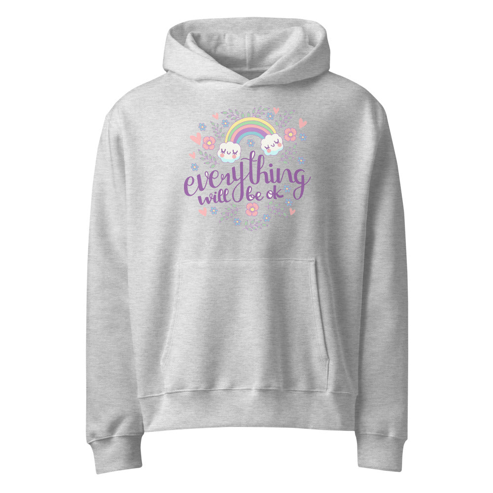 Rainbow - Everything will be ok | Unisex Oversized Heavyweight Hoodie | Bella + Canvas 4719