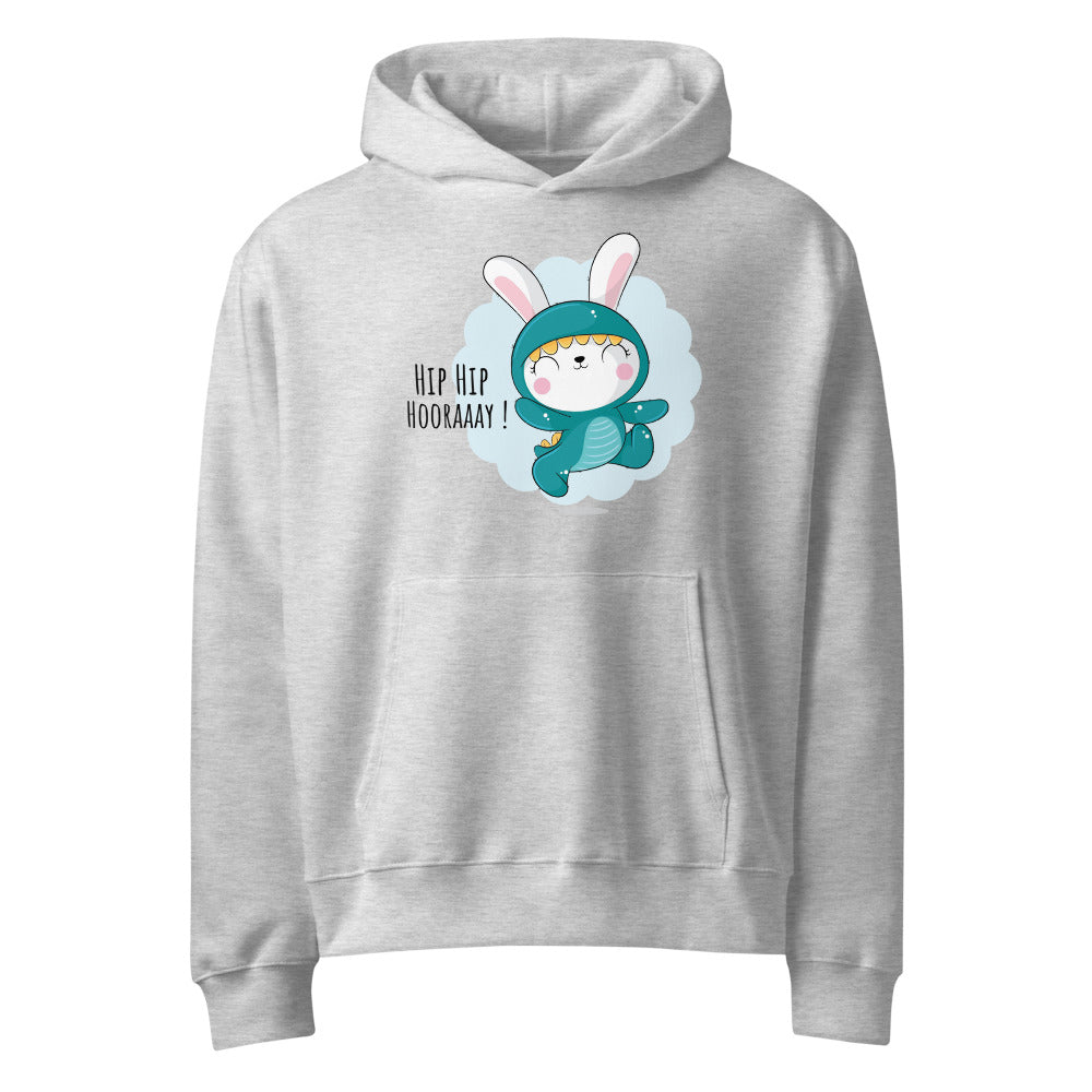 Green rabbit - HIP HIP HOORAAAY | Unisex Oversized Heavyweight Hoodie | Bella + Canvas 4719