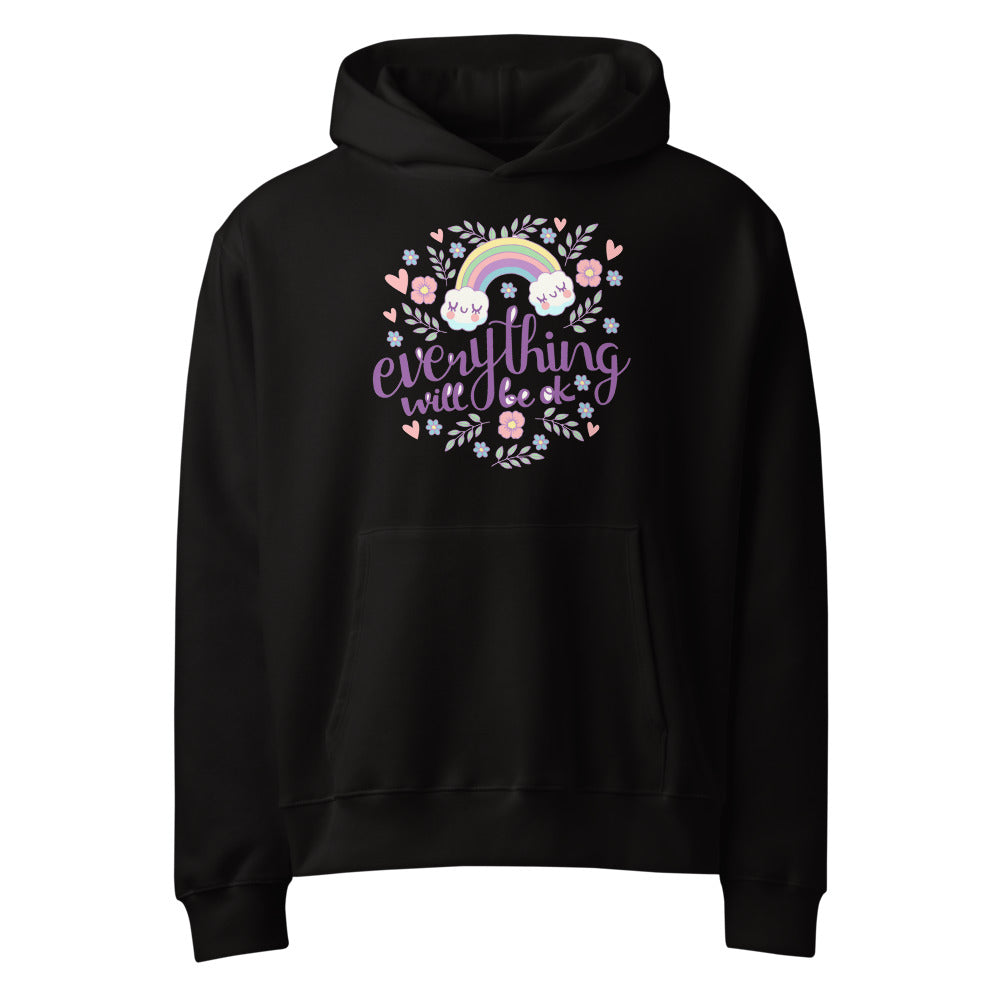 Rainbow - Everything will be ok | Unisex Oversized Heavyweight Hoodie | Bella + Canvas 4719