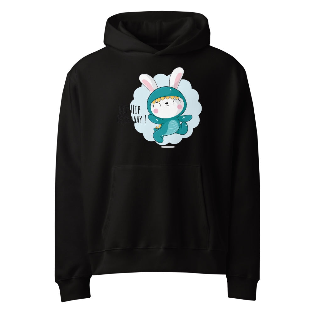 Green rabbit - HIP HIP HOORAAAY | Unisex Oversized Heavyweight Hoodie | Bella + Canvas 4719