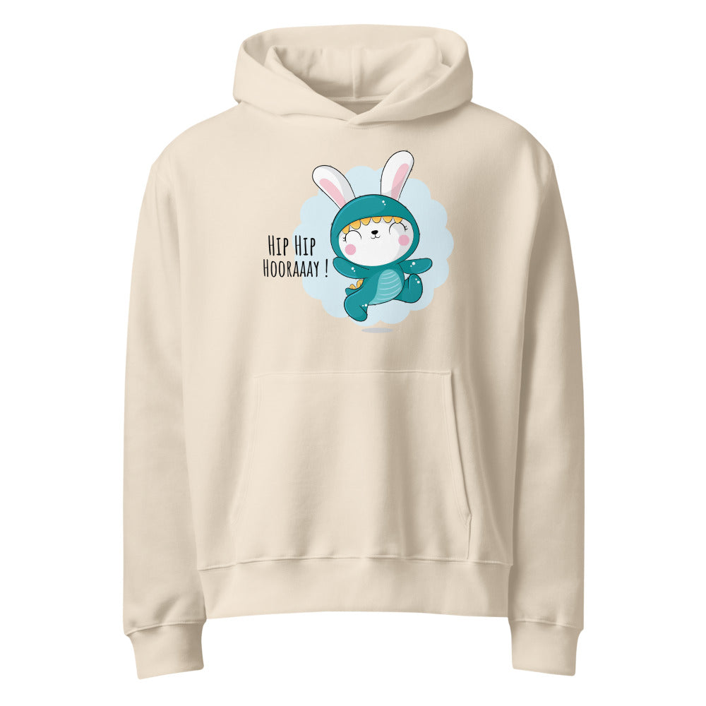 Green rabbit - HIP HIP HOORAAAY | Unisex Oversized Heavyweight Hoodie | Bella + Canvas 4719