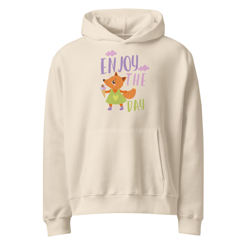 Orange fox - Ẹnoy the day | Unisex Oversized Heavyweight Hoodie | Bella + Canvas 4719