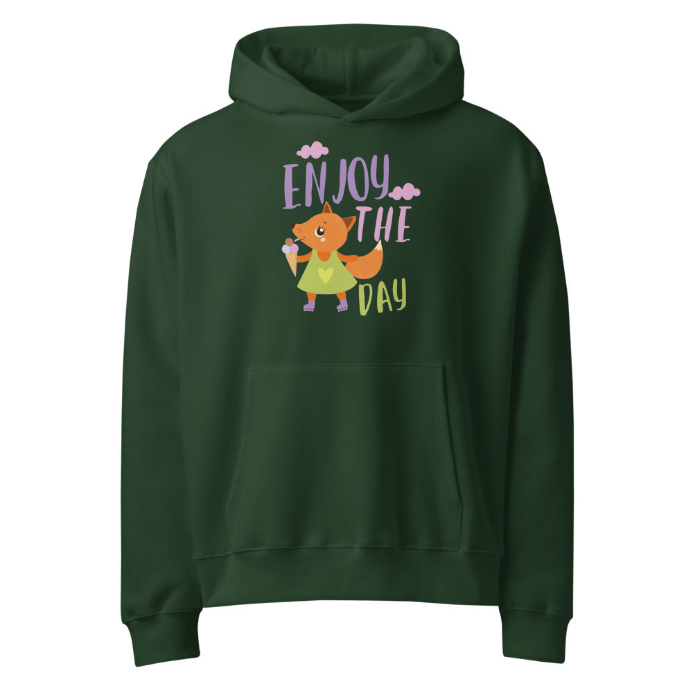 Orange fox - Ẹnoy the day | Unisex Oversized Heavyweight Hoodie | Bella + Canvas 4719