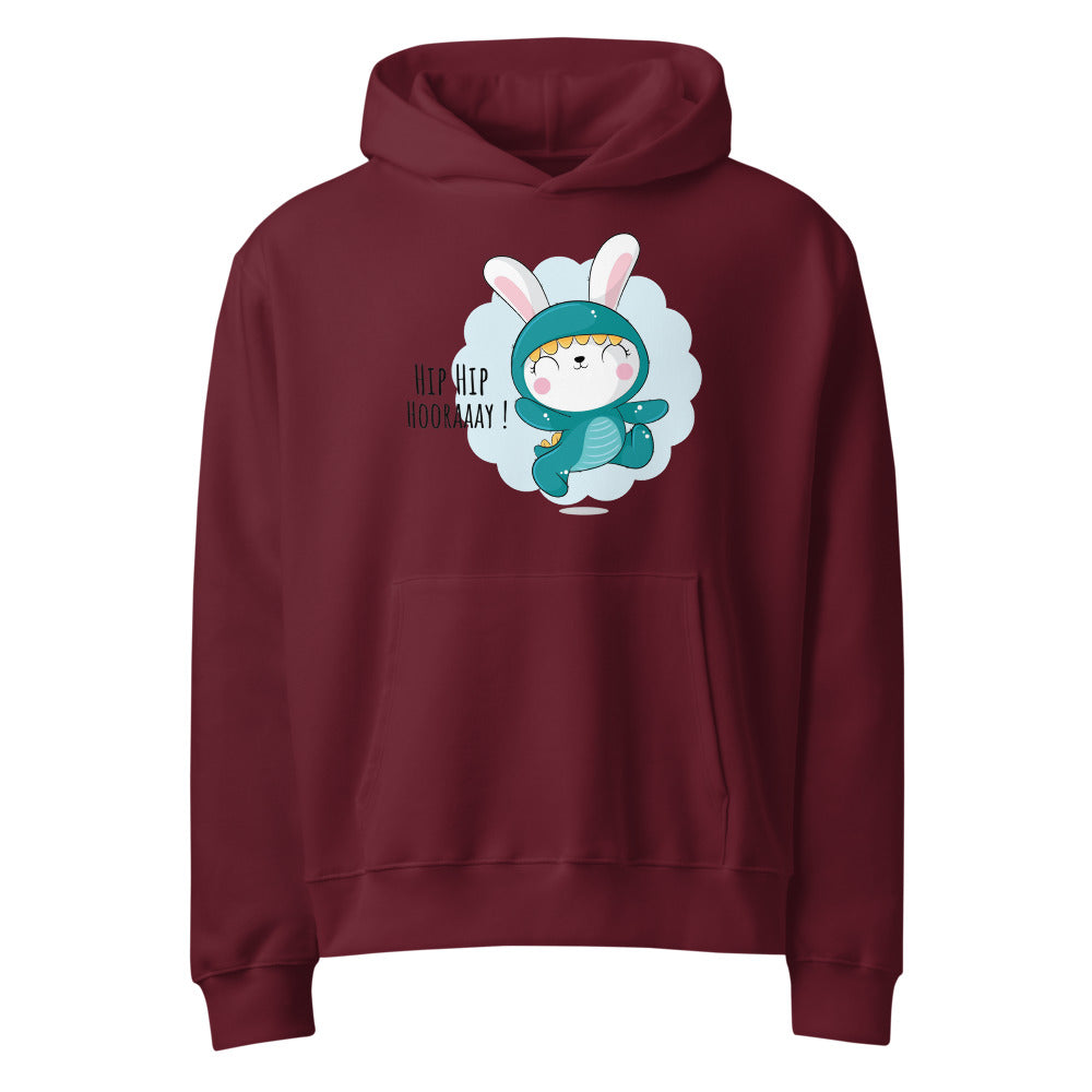 Green rabbit - HIP HIP HOORAAAY | Unisex Oversized Heavyweight Hoodie | Bella + Canvas 4719