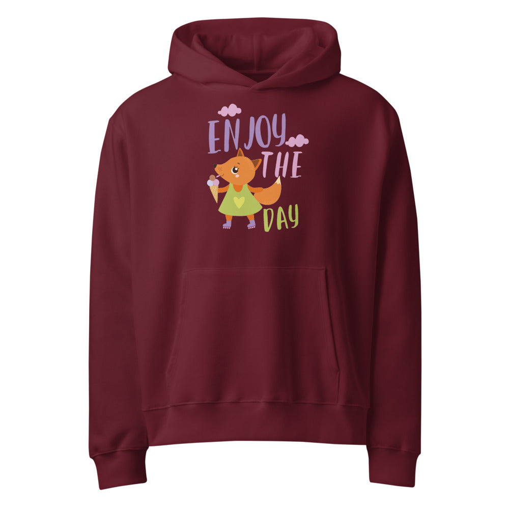 Orange fox - Ẹnoy the day | Unisex Oversized Heavyweight Hoodie | Bella + Canvas 4719