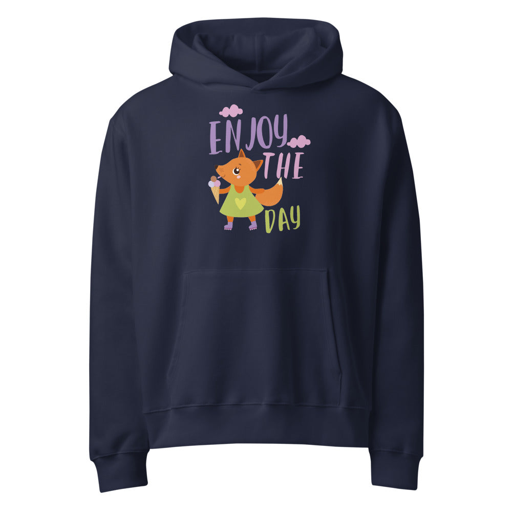 Orange fox - Ẹnoy the day | Unisex Oversized Heavyweight Hoodie | Bella + Canvas 4719