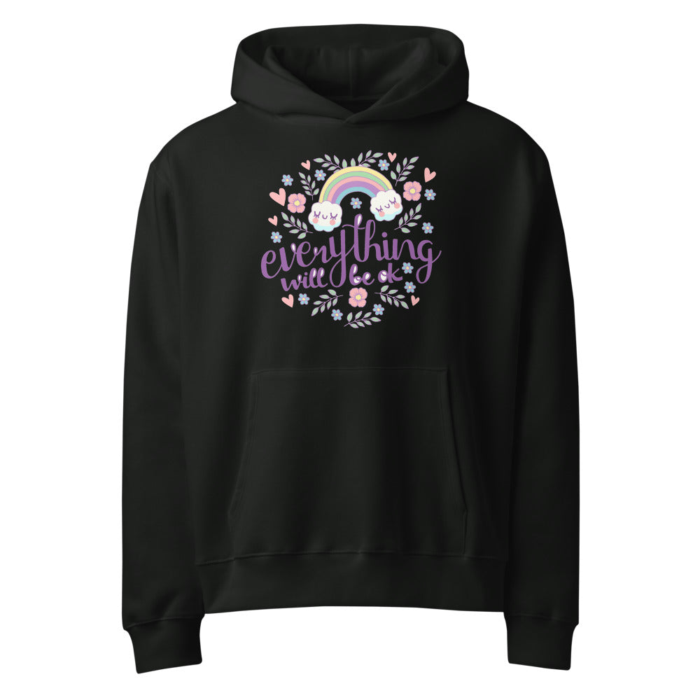 Rainbow - Everything will be ok | Unisex Oversized Heavyweight Hoodie | Bella + Canvas 4719