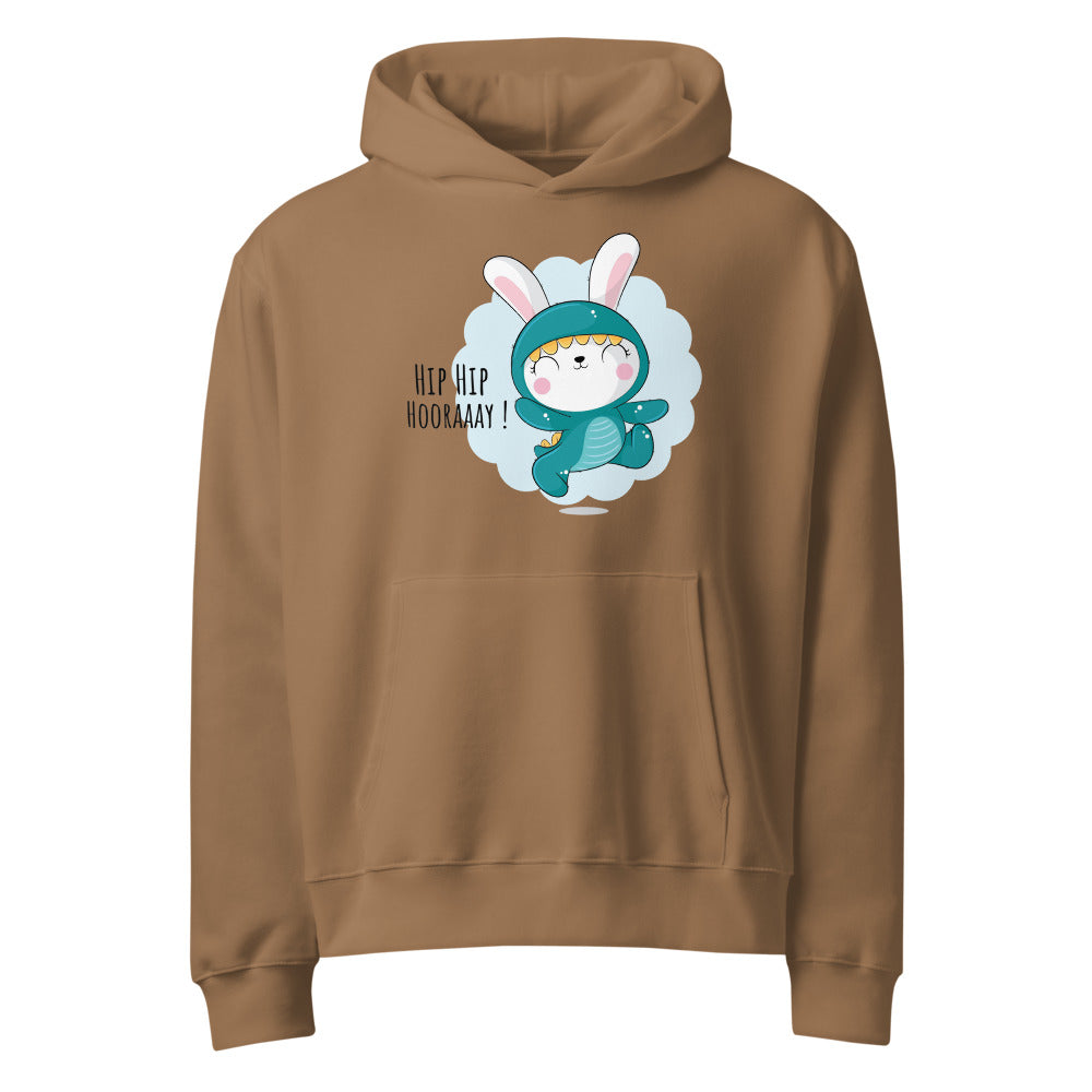 Green rabbit - HIP HIP HOORAAAY | Unisex Oversized Heavyweight Hoodie | Bella + Canvas 4719