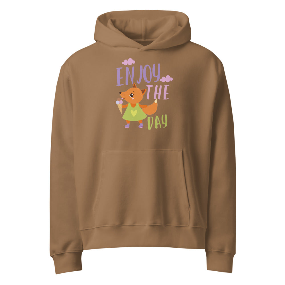 Orange fox - Ẹnoy the day | Unisex Oversized Heavyweight Hoodie | Bella + Canvas 4719