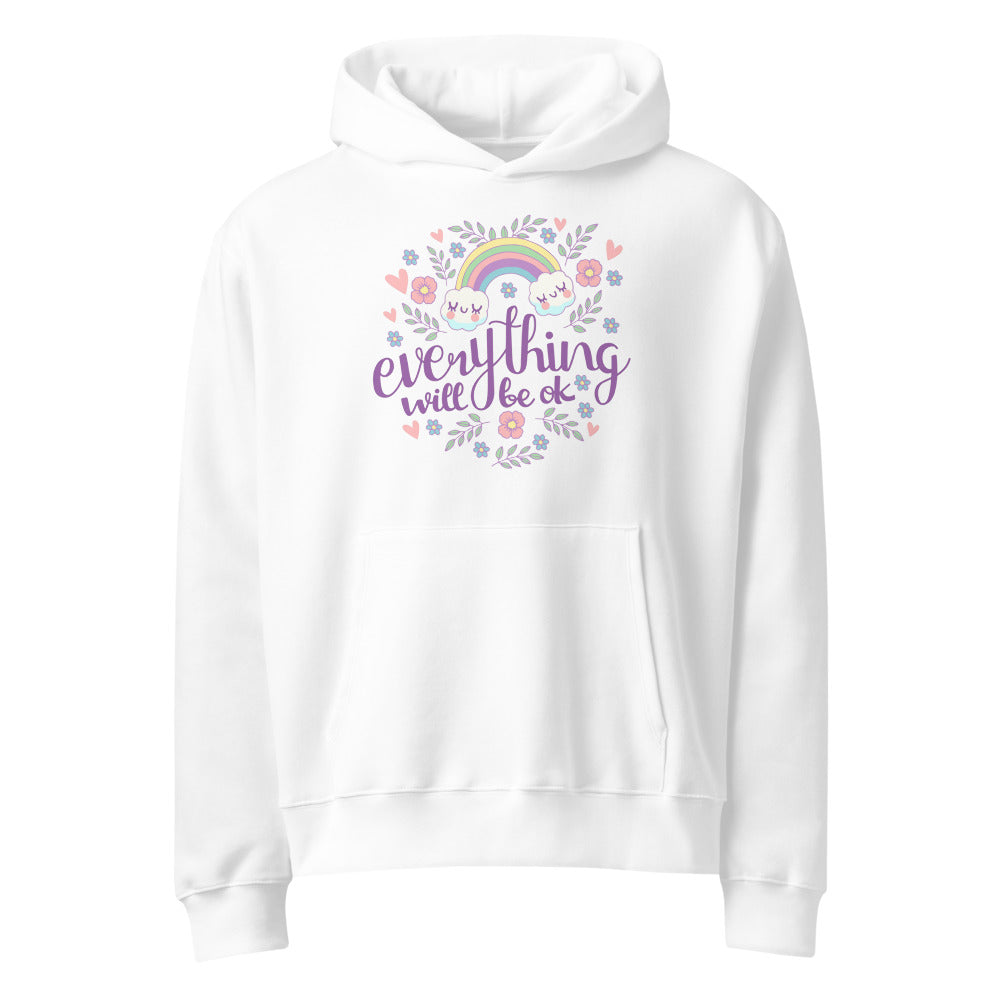 Rainbow - Everything will be ok | Unisex Oversized Heavyweight Hoodie | Bella + Canvas 4719