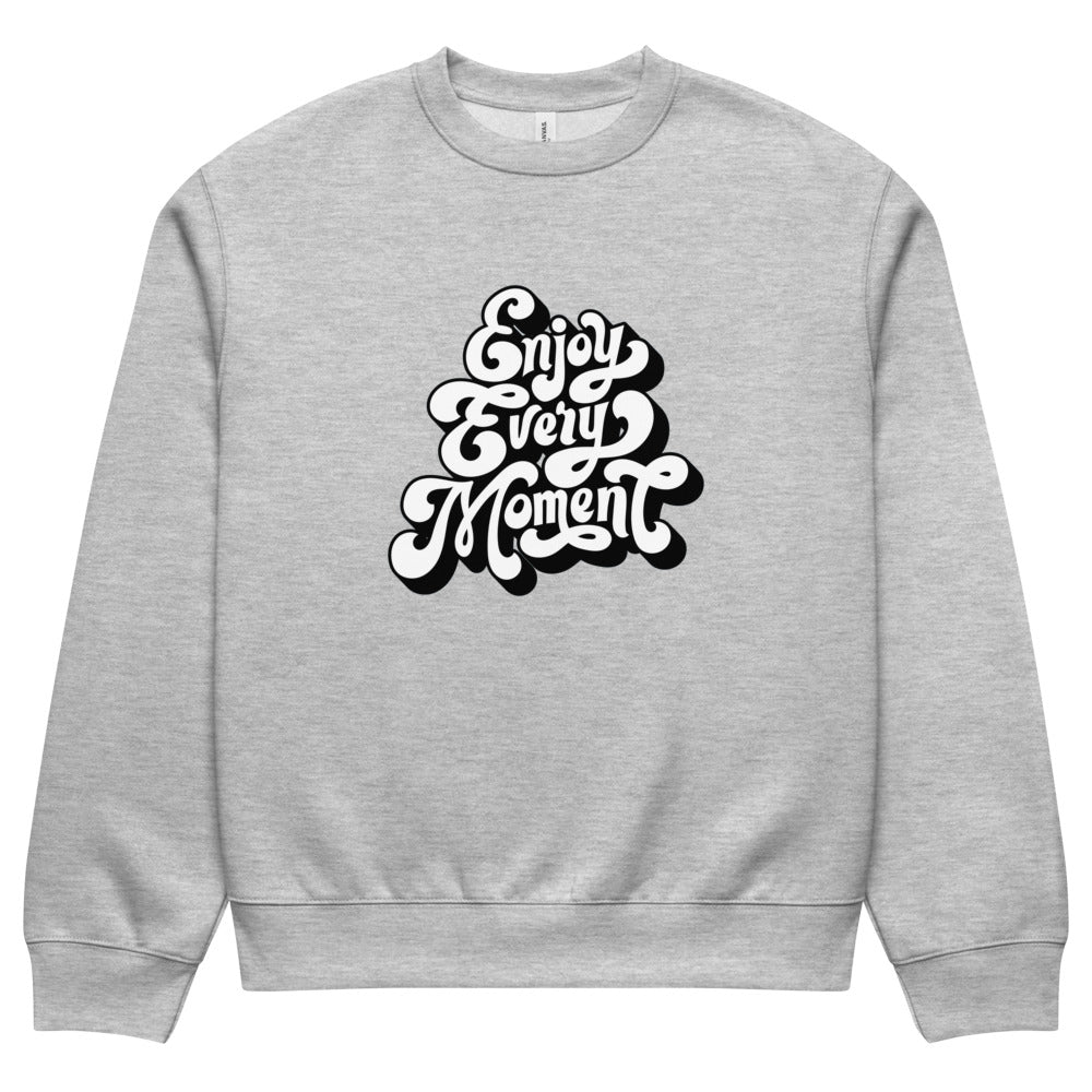 Enjoy every moments white | Unisex Oversized Heavyweight Sweatshirt | Bella + Canvas 4711