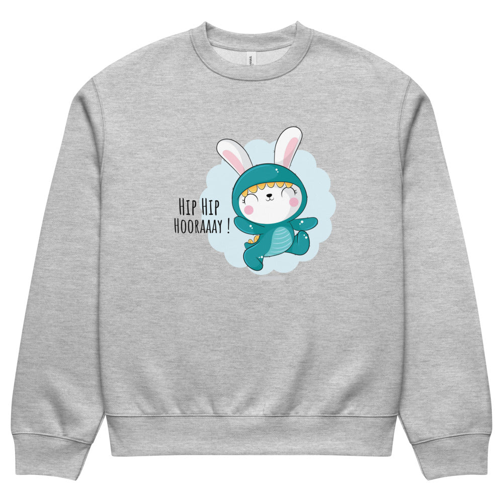 Green rabbit - HIP HIP HOORAAAY | Unisex Oversized Heavyweight Sweatshirt | Bella + Canvas 4711