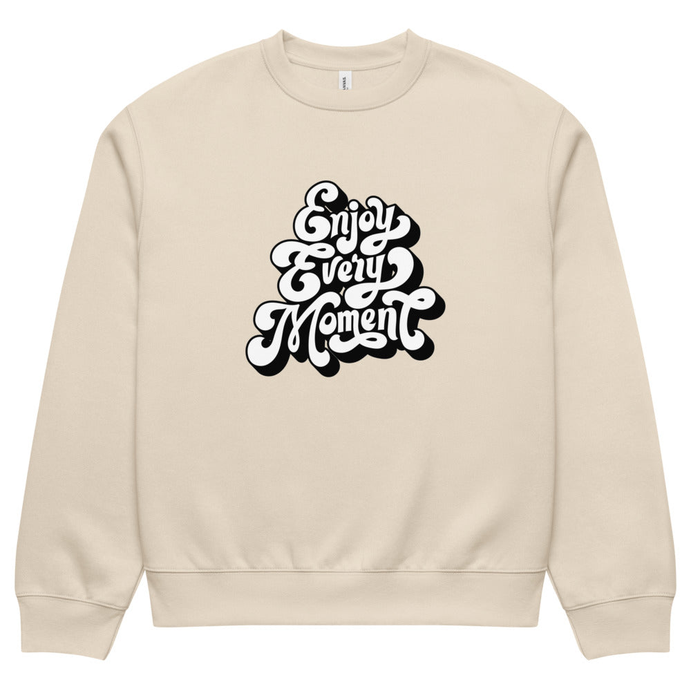 Enjoy every moments white | Unisex Oversized Heavyweight Sweatshirt | Bella + Canvas 4711