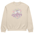 Rainbow - Everything will be ok | Unisex Oversized Heavyweight Sweatshirt | Bella + Canvas 4711