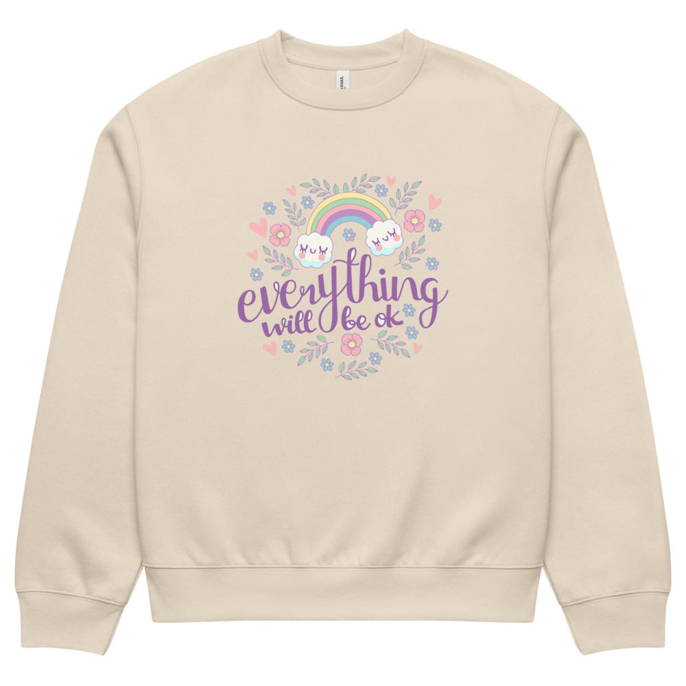 Rainbow - Everything will be ok | Unisex Oversized Heavyweight Sweatshirt | Bella + Canvas 4711