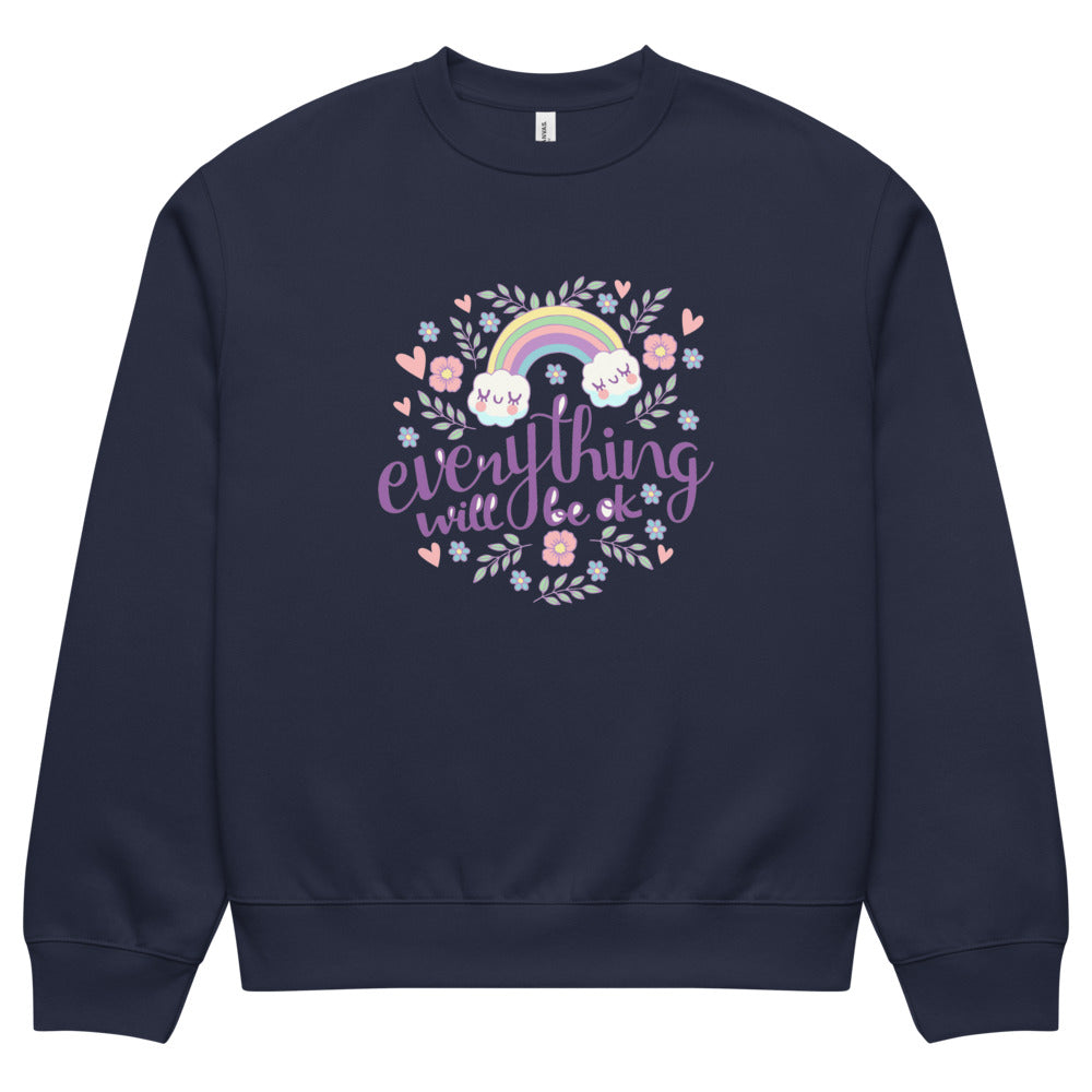 Rainbow - Everything will be ok | Unisex Oversized Heavyweight Sweatshirt | Bella + Canvas 4711