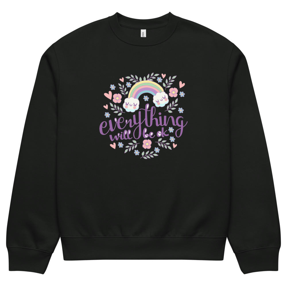 Rainbow - Everything will be ok | Unisex Oversized Heavyweight Sweatshirt | Bella + Canvas 4711