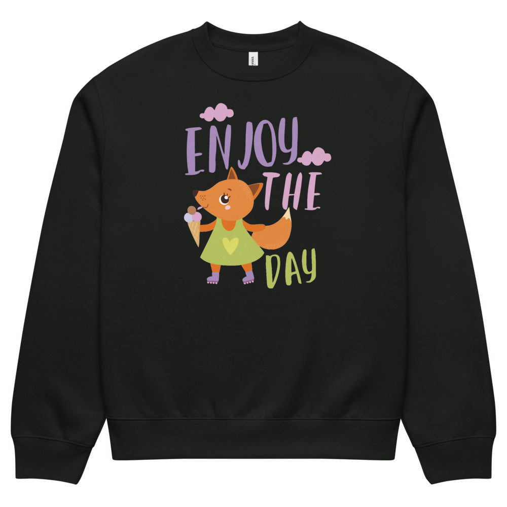 Orange fox - Ẹnoy the day | Unisex Oversized Heavyweight Sweatshirt | Bella + Canvas 4711