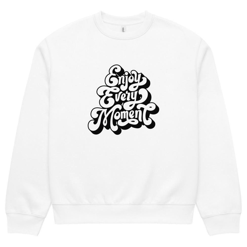 Enjoy every moments white | Unisex Oversized Heavyweight Sweatshirt | Bella + Canvas 4711