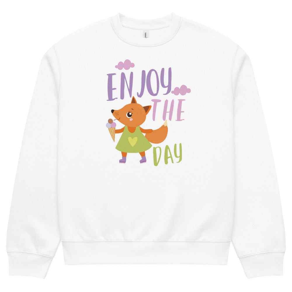 Orange fox - Ẹnoy the day | Unisex Oversized Heavyweight Sweatshirt | Bella + Canvas 4711