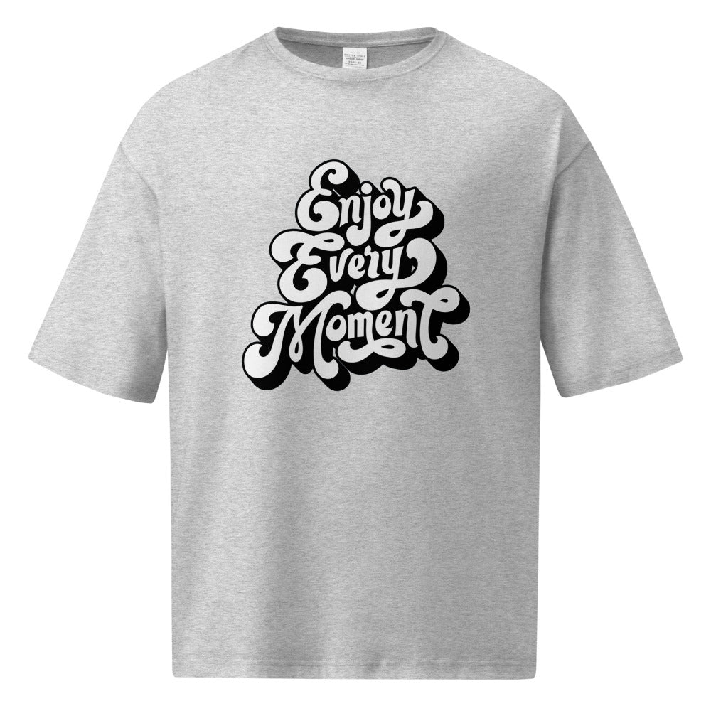 Enjoy every moments white | Unisex Oversized T-Shirt | United Athle 5508-01