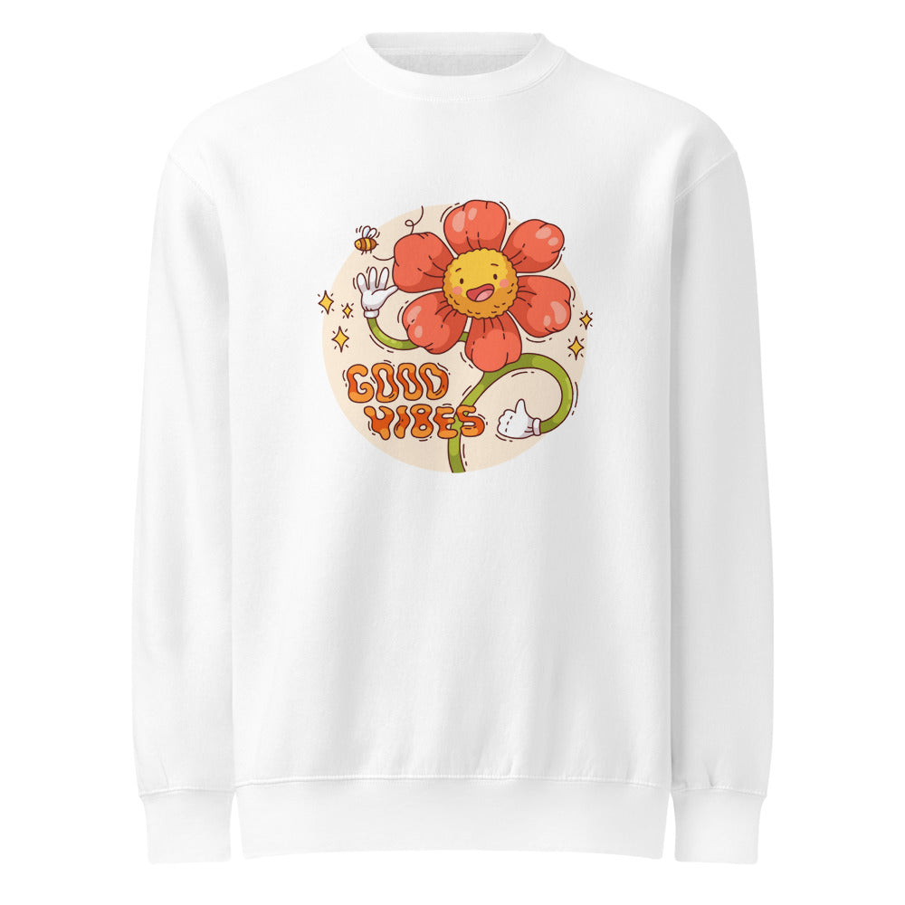 Good vides | Unisex Premium Crew Neck Sweatshirt | Lane Seven LS14004