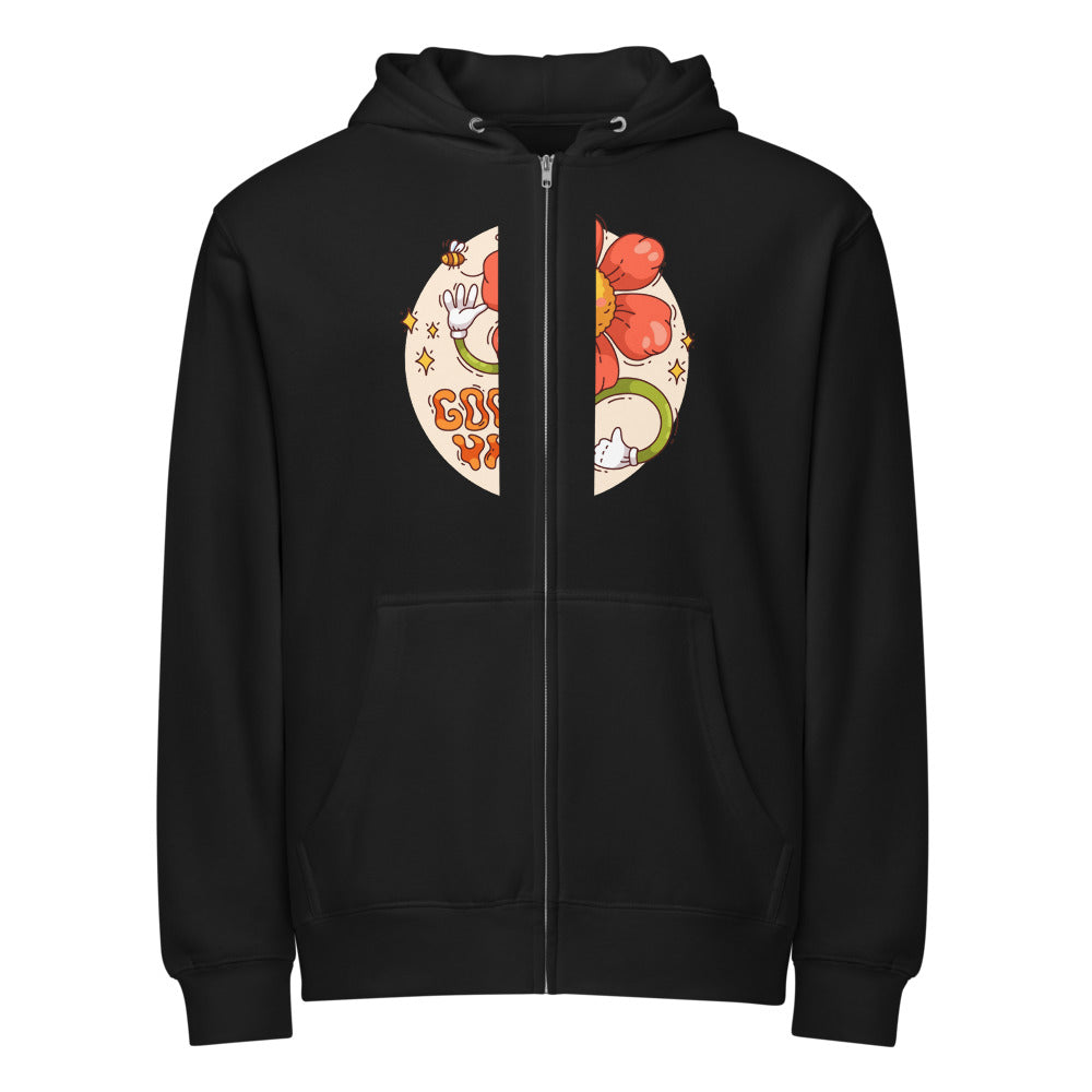 Good vides | Unisex Premium Full Zip Hoodie | Lane Seven LS14003