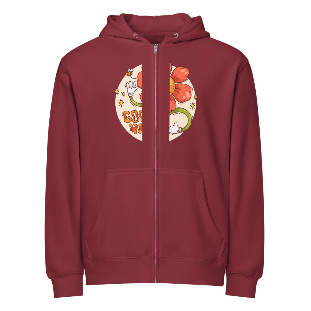 Good vides | Unisex Premium Full Zip Hoodie | Lane Seven LS14003